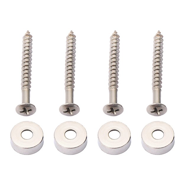 WHAMVOX 4Ensemble Vis de Cou pour Guitare Métal Argent pour Accessoires de Guitare Électrique Réparation