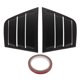 thumbnail image 3 of Rejilla De Ventana Lateral, Cubierta De Parasoles De Ventilación De Aire, 2 Uds., Reemplazo De ABS Ligero Resistente Al Desgaste Para Dodge Charger 2011-2021 Para Coche ANGGREK Negro, 3 of 8