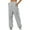 Gray, variant on Women's High-Waisted Drawstring Joggers with Zipper Pockets, Plus Size Elastic Cuff Ankle Pants Multicolor Comfortable Casual Cargo Sweatpants S-3XL