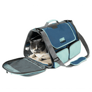Pet Carrier for Dogs Cats Handbag Shoulder Bag Shoulder Strap Connection Buckle Breathable and Comfortable for Shopping(Green)