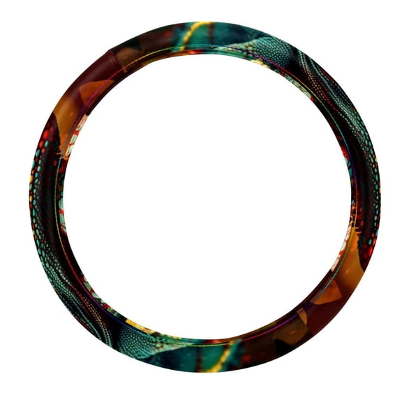 Chameleon 14.5 Inch Printing PVC Leather Car Wheel Cover Steering Wheel Cover Auto Accessories