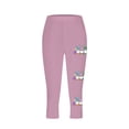 thumbnail image 4 of qelini Easter Leggings for Women Plus Size Casual Capris Pants Bunny Print Ankle Pants Yoga Leggings, 4 of 4