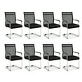 thumbnail image 1 of Costway Chaises d'Invité de Bureau Ensemble de 8 avec Base en Métal et Accoudoirs Chaise de Réception en Maille, 1 of 8