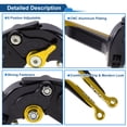 thumbnail image 4 of Palancas de freno y embrague cortas y largas para Kawasaki ZZR600 2005-2009, palanca de freno ajustable de motocicleta, aleación de aluminio, mango negro con extremo dorado, 4 of 6