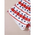 thumbnail image 2 of CARETOO Toddler Girl Clothes 1-5T Summer Flower Casual Top Tee Shorts Headband 3pcs Independence Day, 2 of 14