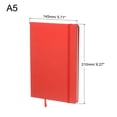 thumbnail image 2 of Unique Bargains 8.3x5.7' A5 Lined Journal Notebook Hardcover 160 Pages 80 Gsm Thick Ruled Paper, Red, 2 of 6