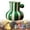 Green, variant on Colorful Striped Ceramic Vase with Handle – Handmade Modern Decor for Living Room, Office or Kitchen | Desktop Flower Arrangement Vase (Red)