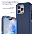 thumbnail image 3 of I-HONVA For iPhone 16 Pro Case,3-Layer Military Grade Drop Protection Anti-Slip Bumper Rugged Shockproof Dustproof Protection 6.3 inch Phone Case,Deep Blue, 3 of 7