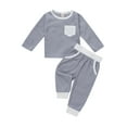 thumbnail image 1 of Seyurigaoka Baby Tracksuits Walf Checks Stitching Sweatshirt + Casual Pants, 1 of 7