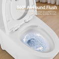 thumbnail image 6 of TrumanPick Elongated One Piece Toilet with Soft Close Seat, Dual Flush (1.1/1.6GPF) High-Efficiency Modern Bathroom Toilet Bowl with 17" Comfortable ADA Seat Height, 12" Rough-in, White, 6 of 6