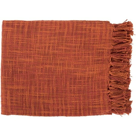 49 X 59 Summertime Breeze Cinnamon And Burnt Orange Fringed