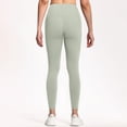 thumbnail image 4 of Compression Leggings with Pockets for Women Tummy Control Leggings No Front Seam Workout High Waist Yoga Pants Light Gray XL, 4 of 7