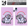 thumbnail image 3 of Allytech iPad mini 6 Case, iPad Mini 6 Flip Case 8.3", PU Leather Smart Cover Auto Sleep Wake Multi Angle Stand Shockproof Protection TPU Back Cover for Apple iPad mini 6 2021, Rainbow Unicorn, 3 of 6