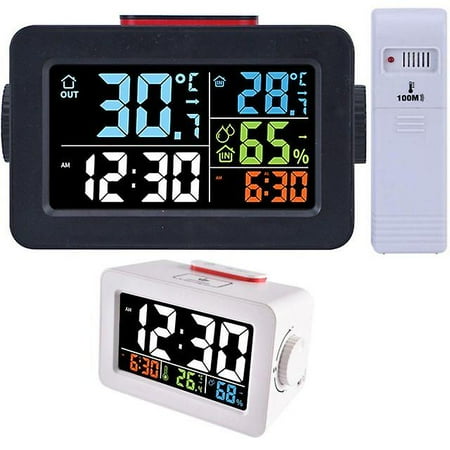 Alarm Digital Clock With Display Temperature And Humidity Meter ...