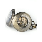 TSV Men's Mechanical Retro Pocket Watch, Classic Mechanical Movement Pocket Watch with Chain