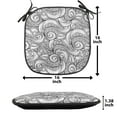 thumbnail image 5 of Sea Monster Chair Seating Cushion Set of 12, Chaotic Design of Many Octopus Arms Tangling with Motifs Curls, Seat Pads for Office with Anti-slip Backing, 16"x16", Charcoal Grey and White, by Ambesonne, 5 of 7