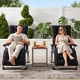 thumbnail image 6 of YEERSWAG 67x21x3 inch Outdoor Chaise Lounge Cushions, Lounge Chaise Cushion with Ties, Non Slip High Back Chair Pad for Patio Furniture, Black, 6 of 8