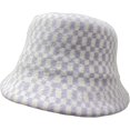 thumbnail image 6 of CoCopeaunts Bucket Hat for Women Chessboard Fisherman Hat Women's Warm Keeping Fashion Flat Top Small Brim Wool Bucket Cap, 6 of 8