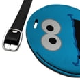 thumbnail image 2 of Sesame Street Cookie Monster Face Round Leather Luggage Card Suitcase Carry-On ID Tag, 2 of 6
