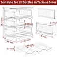 thumbnail image 3 of Estante para vinos, paquete de 4 estantes apilables para 12 botellas, estante para vinos para organización interior (4 niveles), 3 of 7