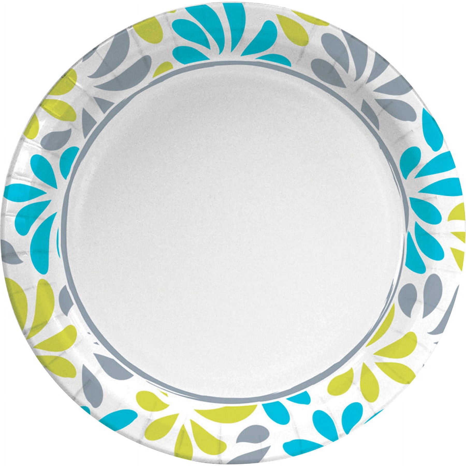Genuine Joe Printed Paper Plates - 125 / Pack - Disposable - Assorted - 500 / Carton