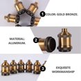 thumbnail image 3 of Pendant Lamp Holder 2Pcs Coffee Aluminum DIY Friendly Lamp Socket for Light Use, 3 of 4