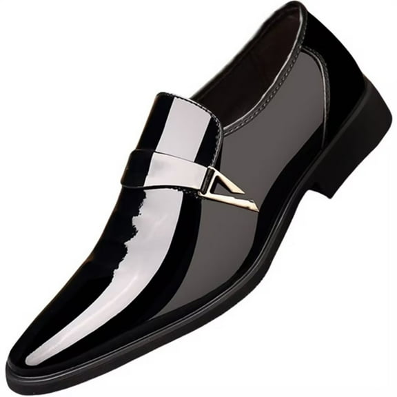 NOKIO Men'S Slip-On Dress Shoes Men'S Slip-On Oxfords Men'S Casual Slip-On Sneakers Men'S Slip-On Dress Shoes Classic Formal Modern Business Casual Comfortable Dress Shoes Men's Leather Shoes