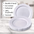 thumbnail image 4 of Silver Spoons White Circular Disposable Plastic Party Plates (30 Count), 4 of 8