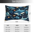 thumbnail image 2 of KLL Playful Whales Underwater Scene Pillow Covers Envelope Closure,Super Soft and Cozy Fuzzy Fleece Pillow Case Cover 16"x24", 2 of 5