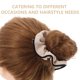thumbnail image 2 of 6 coleteros elásticos de tela para el pelo, estilo elegante e informal, para niñas, accesorios coreanos de moda para el cabello, 2 of 7