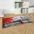 thumbnail image 4 of Red Leaves Rug, Salon Rugs, Landscape Rugs, Couple With Red Umbrella Painting Rug, Non-Slip Carpet Rugs, Rainy Day Rug, Salon Rug, Red Rug, 5.2'x7.5' - 160x230 cm, 4 of 8
