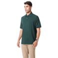 thumbnail image 3 of Zfeel Mens Polo T-shirt Poly/Cotton Blend Casual Forest Green Collar Tee, Size 6XL, 3 of 6