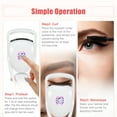 thumbnail image 6 of Unique Bargains Heated Eyelash Curler 3 Temperature Heating Eyelash Curler for Lift and Curl Natural Eyelashes White, 6 of 6