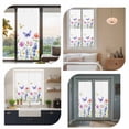 thumbnail image 7 of Purple Blue Pink Flower Window Privacy Film Wildflower Butterfly Plant Decorative Glass Window Film UV Blocking Static Cling Non-Adhesive Sticker Covering for Home Door 23.6 x 59 inches, 7 of 7