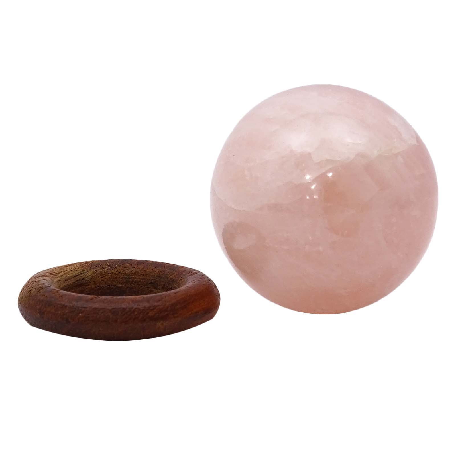Harmonize Rose Quartz Stone Table Decor Ball Meditation Balancing Reiki Healing Stone