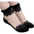 thumbnail image 3 of LinYooLi 3 Pairs Women's Ultrathin Transparent Lace Elastic Short Socks, 3 of 5