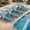 Lake Blue, variant on Easthome Outdoor Chaise Lounge Chair Set of 2 W/Wheels & Cup Holder, 5-Position Adjustable Adjustable Backrest, All Weather HDPE Textilene Mesh for Pool Backyard Garden,Royal Blue