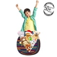 thumbnail image 3 of Tribal Storage Toy Bag Chair, Striped Retro Pattern Rich Mexican Color Folkloric Print, Stuffed Animal Organizer Washable Bag, Large Size, Teal Plum and Orange, by Ambesonne, 3 of 3
