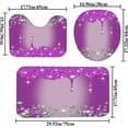 thumbnail image 3 of 4PCS Bling Diamond Shower Curtain Set with Non-Slip Rugs Toilet Lid Cover and Bath Mat Shower Curtain with 12 Hooks Bathroom Sets with Shower Curtain and Rugs and Accessories, 3 of 7