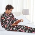thumbnail image 5 of Bingfone Men's Pajama Set 2 Piece Loungewear PJs, Long Sleeve with Pajama Pants-Various Languages Mother, 5 of 7