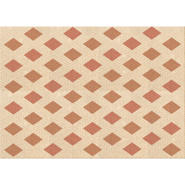 Ahgly Company Machine Washable Indoor Rectangle Transitional Construction Cone Orange Area Rugs, 2' x 5'