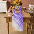 thumbnail image 2 of Purple Beach Coastal Table Runner 70 Inches, Summer Nautical Seaside Ocean Ombre Bed Runner Dresser Scarves Tabletop for Indoor Outdoor Parties/Ceremony/Banquet, 13" x 70", 2 of 9