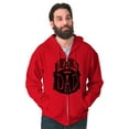 thumbnail image 4 of Big Bad Beard Dad Fathers Day Gift Men Big & Tall Zip Hoodie Brisco Brands 2X, 4 of 6