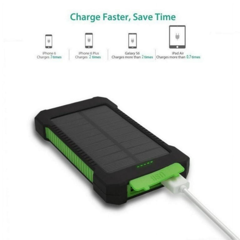 Solar Charger 50000mAh, Portable Charger External Battery Pack with Dual  USB Ports Waterproof Phone Charger for Smart Phones, Tablets and More 