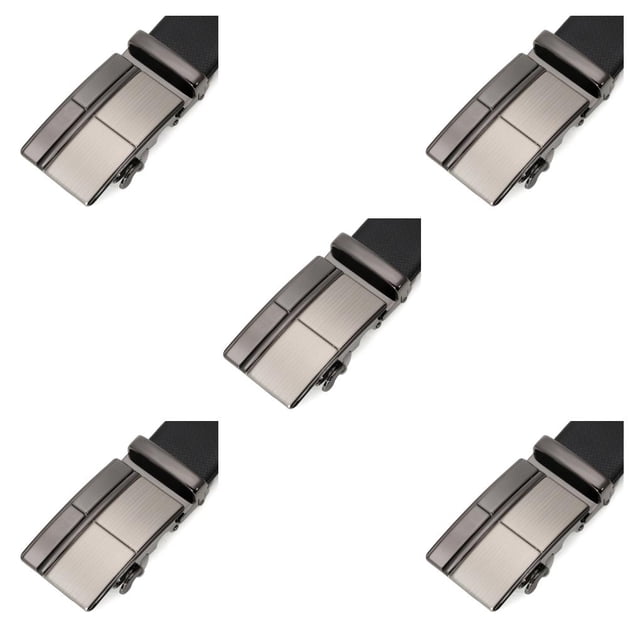 Transemion Men Belt Buckle Fashionable 4cm Width Metal Belts Heads DIY Zinc Multi-Types Automatic Buckles Replacement Business Type4 5Set