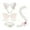 White_One Size, variant on 4Pcs/Set Cat Costume Cosplay Accessories Set Plush Material Cat Ear Headband Bell Necklace Claw Gloves Tail Set
