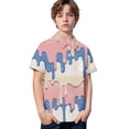 thumbnail image 5 of MUXiin Boys Polo Shirts Button Closure Short Sleeve Hawaiian Shirt Active Wear Polo Casual Tops with Chest Pocket, 5 of 6