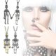 thumbnail image 2 of Envío rápido 2 piezas Retro esqueleto fantasma collares magnéticos collar de Halloween para mejores amigos parejas tomados de la mano collares de calavera regalos, 2 of 4