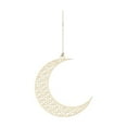 thumbnail image 2 of Moon Wooden Ornament DIY Festival Hanging Crafted Celestial Shape Home for Eid Celebrations and Special Events, 2 of 4