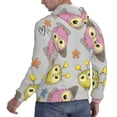 thumbnail image 6 of Kdxio Cartoon Owls Print Mens Casual Hooded Collar Drawstring Hoodies Pullover Sweatshirts Casual Long Sleeve Shirts-3X-Large, 6 of 7